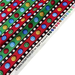Primary Color Button Fabric Debra Jordan Bryan For VIP